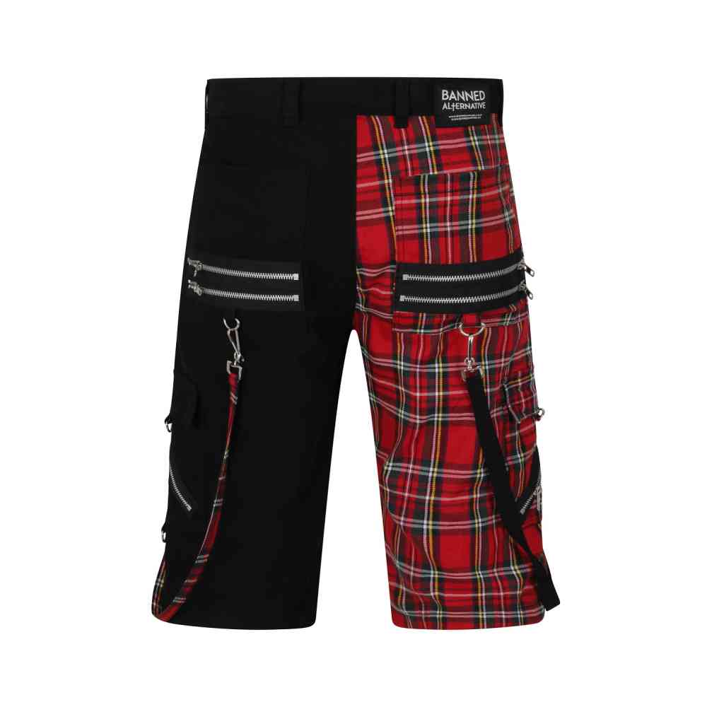 Banned - LEDGEND Korte broek - Zwart/Rood